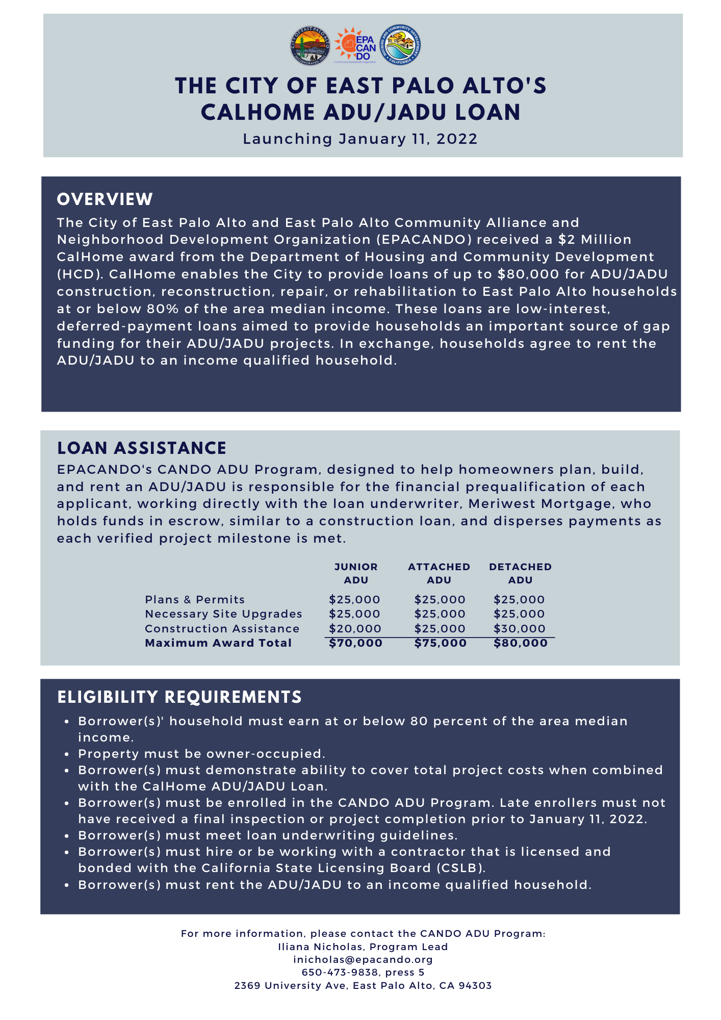 CalHome ADU_JADU Loan Info Sheet 12.23 English